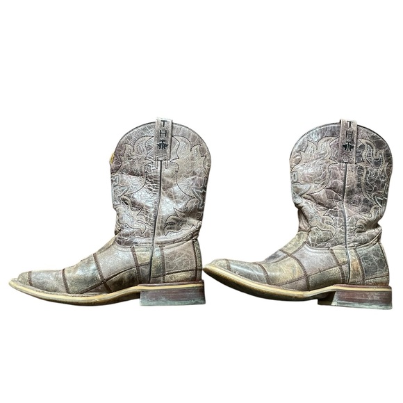 EUC Tin Haul Men's 9.5 D “Money Maker” Leather Western Boots. Worn Couple Times - Picture 6 of 16